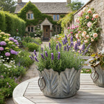 Load image into Gallery viewer, Zinc Leaf Planter with Handles

