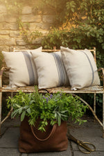 Load image into Gallery viewer, Linen Blend Stripe Cushion
