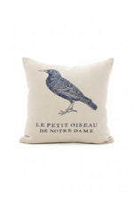 Load image into Gallery viewer, Linen Blend Le Petit Oiseau Cushion
