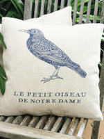 Load image into Gallery viewer, Linen Blend Le Petit Oiseau Cushion
