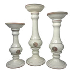 Load image into Gallery viewer, Kew Pillar Candlesticks - Ivory
