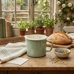 Load image into Gallery viewer, Enamel Measuring Jug - Pistachio Green
