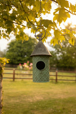 Load image into Gallery viewer, Zinc Vintage Birdhouse Medium Green
