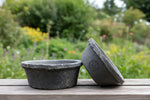 Load image into Gallery viewer, Kew Terracotta Dish Planters Antique Grey Set of 2
