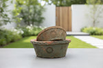 Load image into Gallery viewer, Kew Terracotta Dish Planters Antique Grey Set of 2
