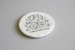 Load image into Gallery viewer, Porcelain Coaster - Mix and Match Botanical Design with Quote
