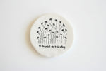 Load image into Gallery viewer, Porcelain Coaster - Mix and Match Botanical Design with Quote
