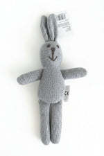 Load image into Gallery viewer, Knitted Bunny Rattle Grey
