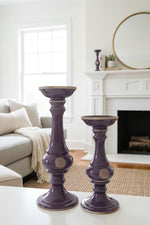 Load image into Gallery viewer, Kew Pillar Candlesticks - Heather
