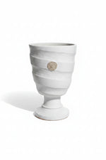 Load image into Gallery viewer, Botanical Elegance White Glazed Footed Urn - Set of 2
