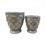 Load image into Gallery viewer, Rustic Wire-Mesh Ceramic Pot
