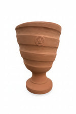Load image into Gallery viewer, Botanical Elegance Terracotta Footed Urn - Set of 2
