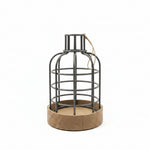 Load image into Gallery viewer, Wire Storm Lantern Wooden Base
