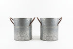 Load image into Gallery viewer, Zinc Tall Pot with Handles - Set of 2
