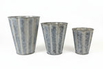 Load image into Gallery viewer, Zinc Fluted Long Tom - Set of 3
