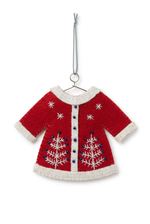 Load image into Gallery viewer, Embroidered red jacket hanging decoration on a plain white background
