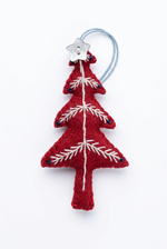 Load image into Gallery viewer, Red Christmas tree decoration on a white background
