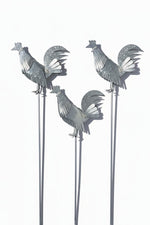 Load image into Gallery viewer, Country Garden Metal Rooster Stakes: Artisanal Collection - Set of 3
