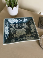 Load image into Gallery viewer, Indigo Fleurs Trinket Tray

