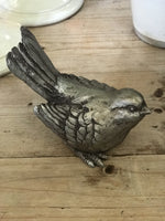 Load image into Gallery viewer, Pewter Finish Sitting Bird
