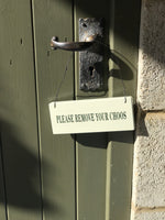 Load image into Gallery viewer, Please Remove Your Choos Door Sign
