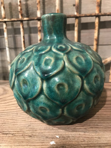 Peacock Bud Vase