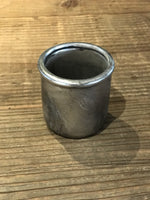 Load image into Gallery viewer, Glass Cylinder Pot in Antique Silver finish - large
