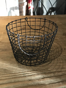 Large Woven Wire Basket with Handles