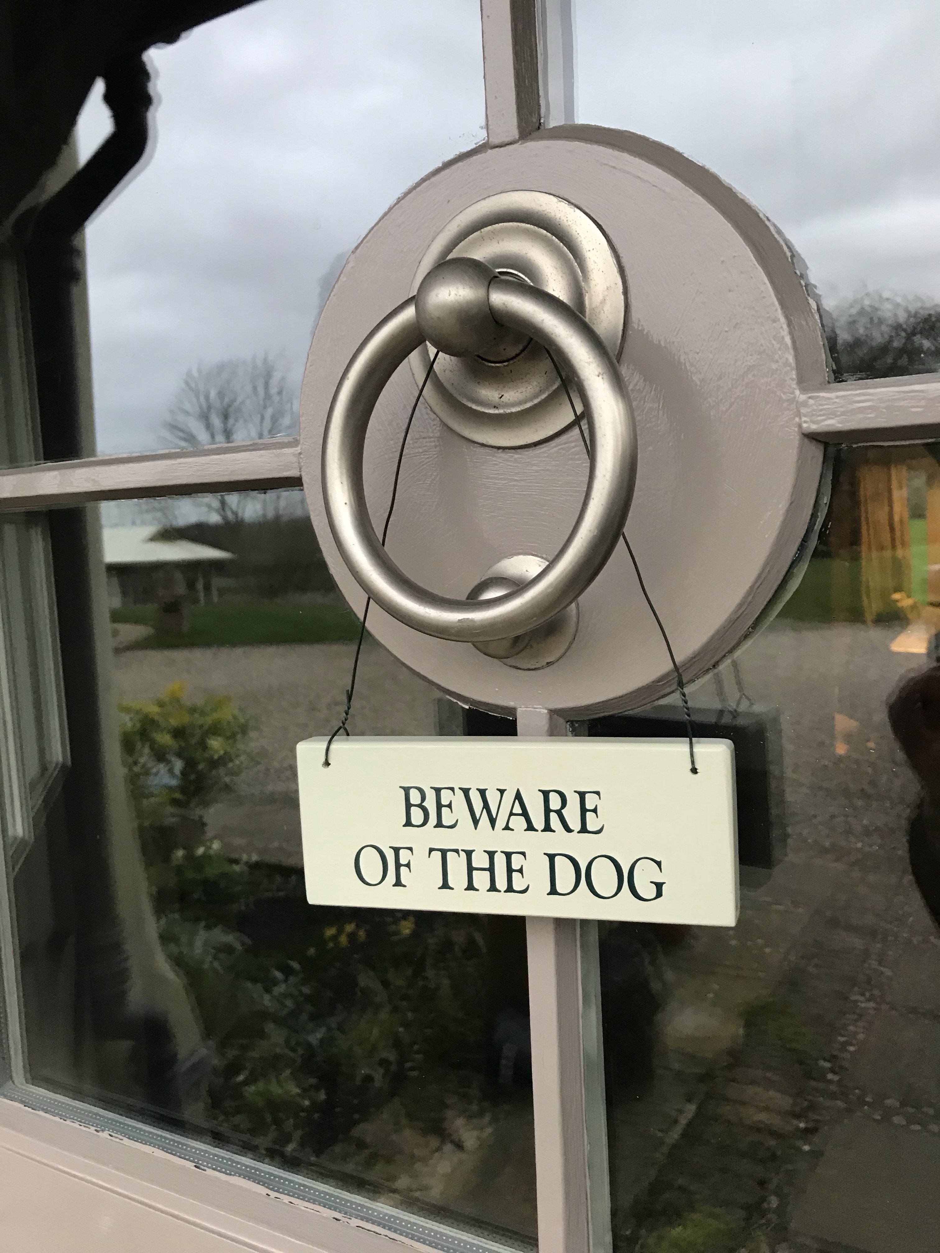 Beware of the Dog Garden Sign