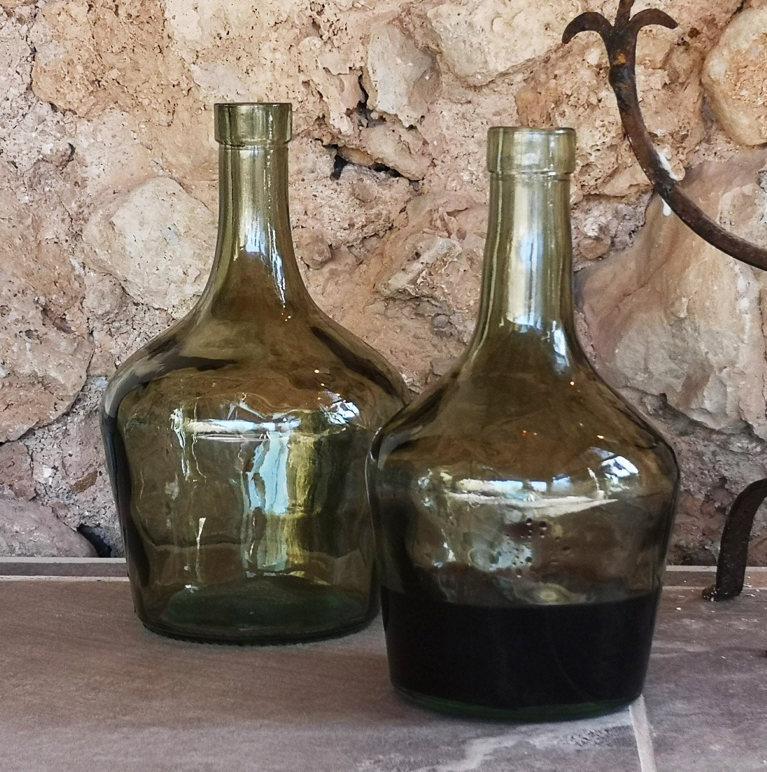 1 Litre Olive Green Recycled Glass Carafe