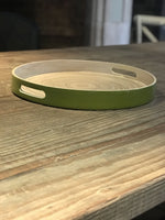 Load image into Gallery viewer, Round Bamboo Tray - Green
