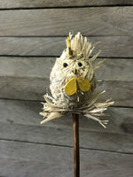 Load image into Gallery viewer, Pack of 4 Chicks, 1 Egg &amp; 1 Rooster on Sticks

